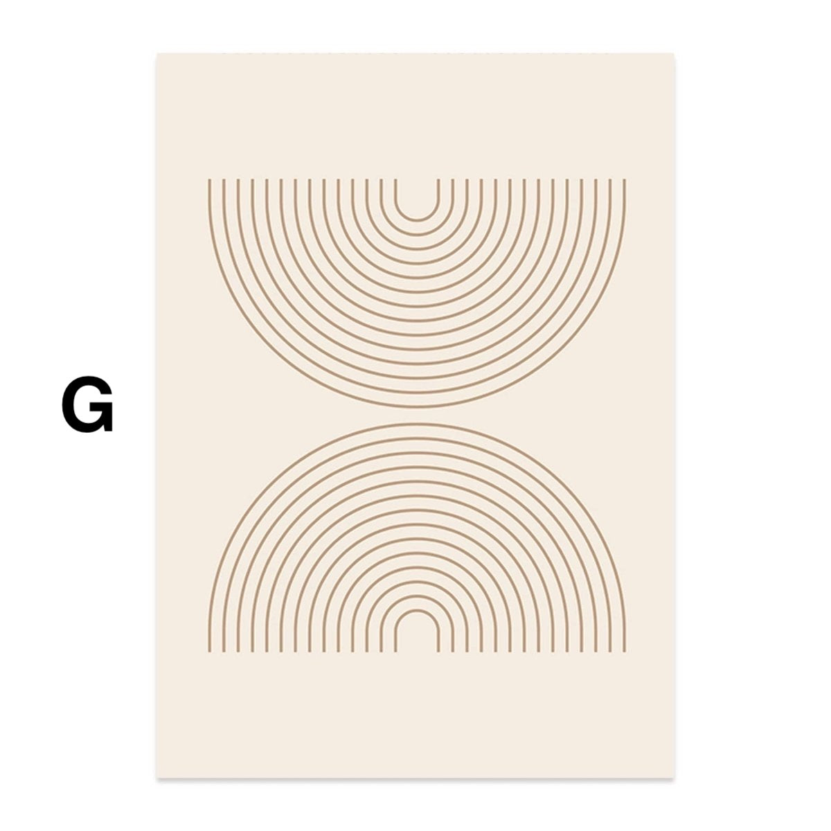 Poster Boho Halbkreise und Linien als Deko Print ohne Rahmen