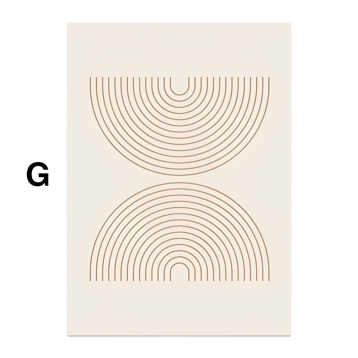 Poster boho semicircles and lines as a decorative print without a frame
