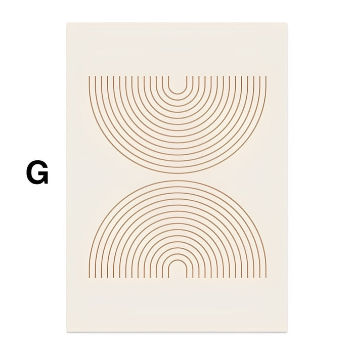 Poster Boho Halbkreise – Premium Baumwollprint