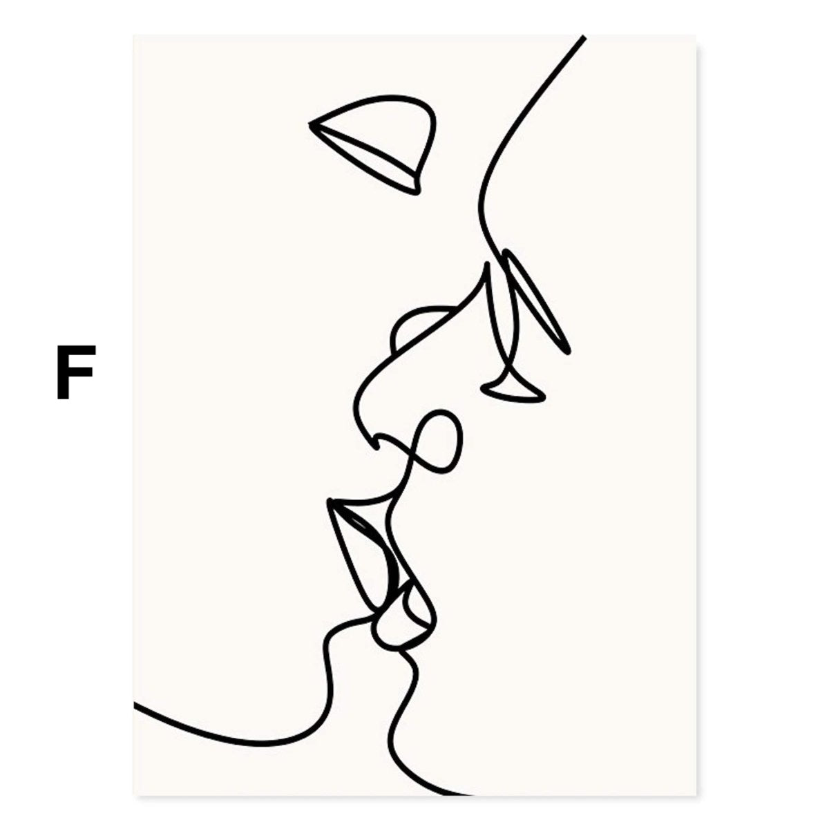 Poster Boho Herz Linien Love und Geometrische Formen als Print ohne Rahmen