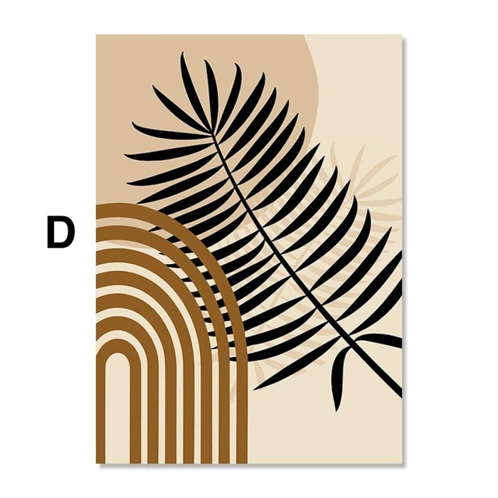 Boho Linien Poster – Premium Baumwoll-Canvas Kunst