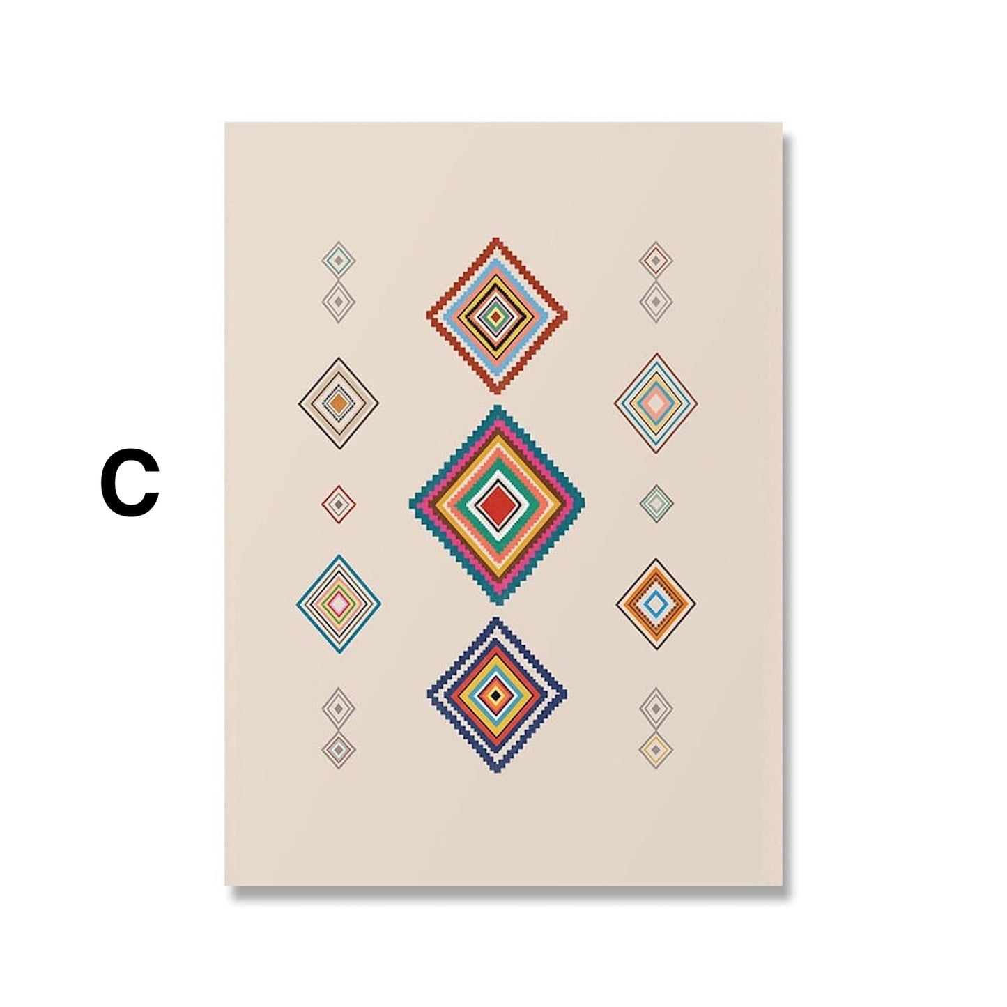 Poster Boho Marokkanisch Teppich Kunst Hand Fatima als Deko Print ohne Rahmen
