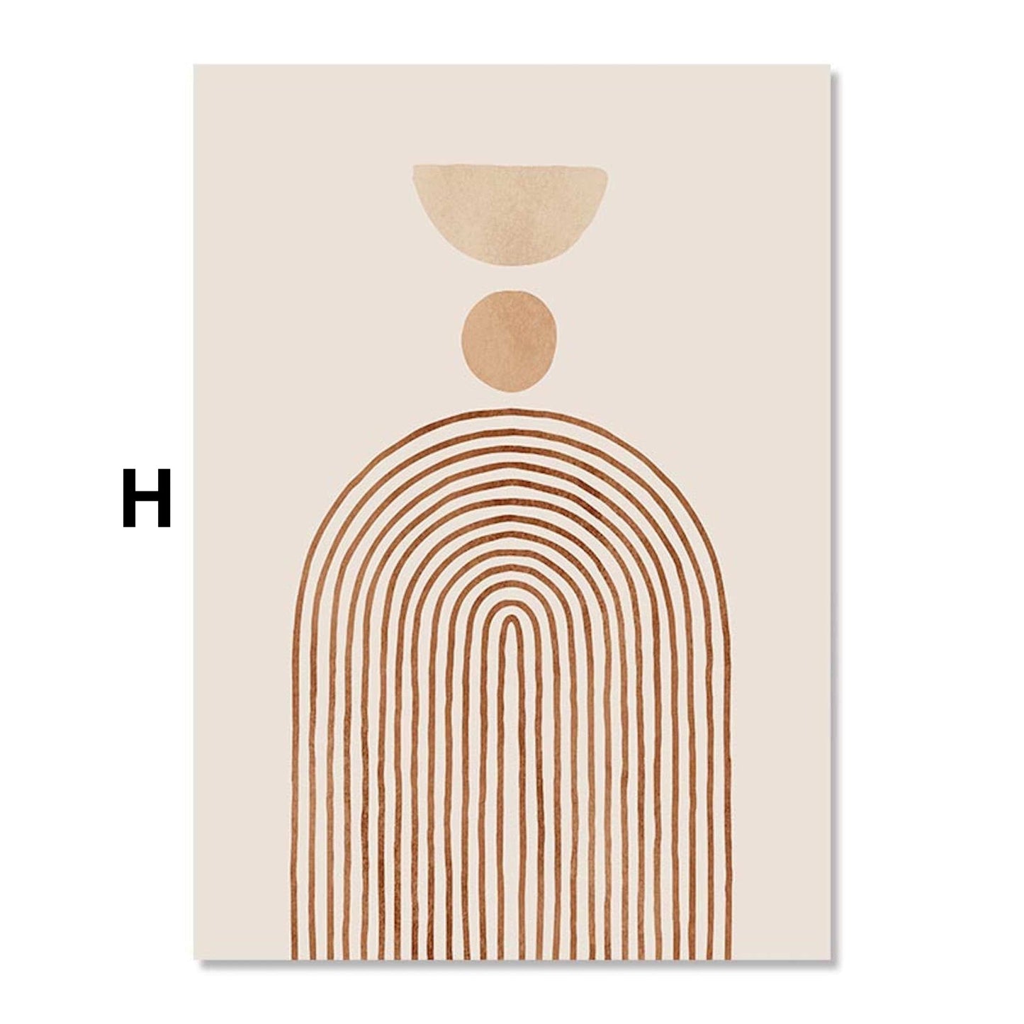 Poster Boho Sonne Linien und Geometrische Formen als Deko Print ohne Rahmen