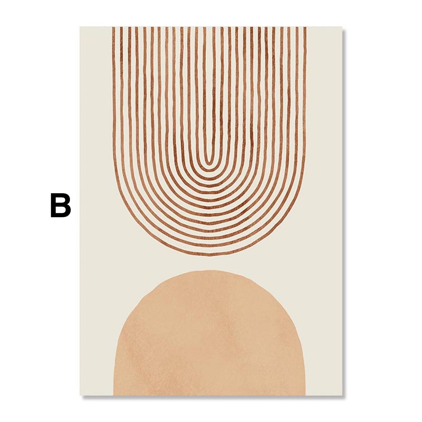 Poster Boho Sonne Linien und Geometrische Formen als Deko Print ohne Rahmen