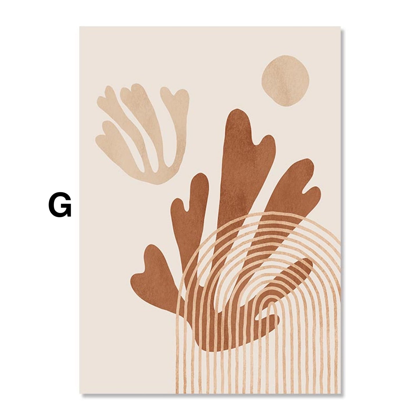 Poster Boho Sonne Linien und Geometrische Formen als Deko Print ohne Rahmen