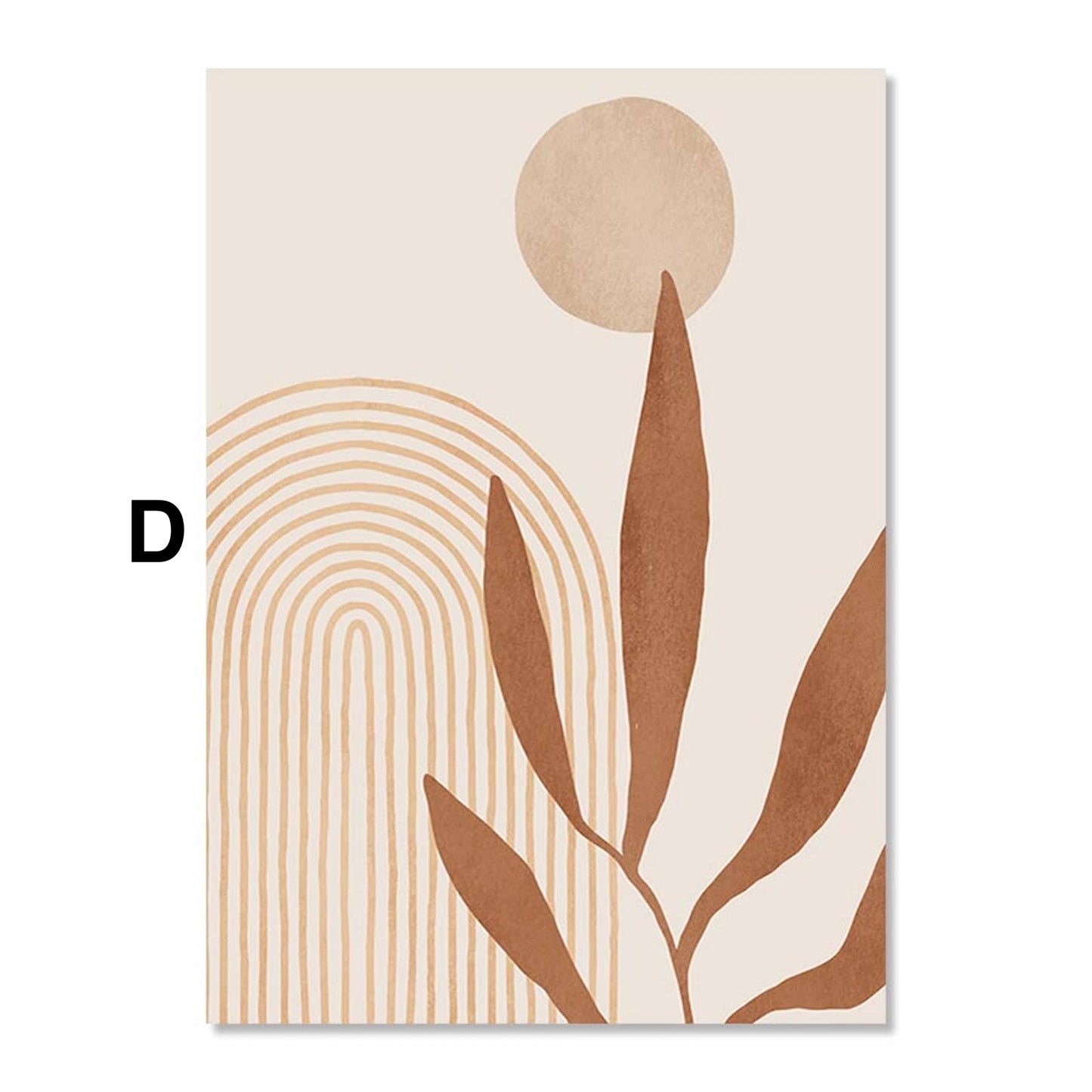 Poster Boho Sonne Linien und Geometrische Formen als Deko Print ohne Rahmen