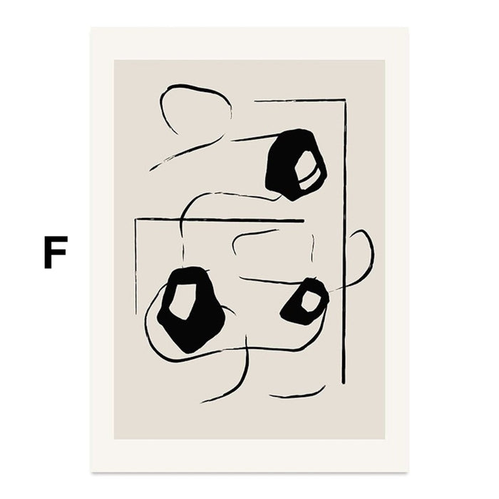 Abstraktes Poster auf Baumwollcanvas – JUSTGOODMOOD