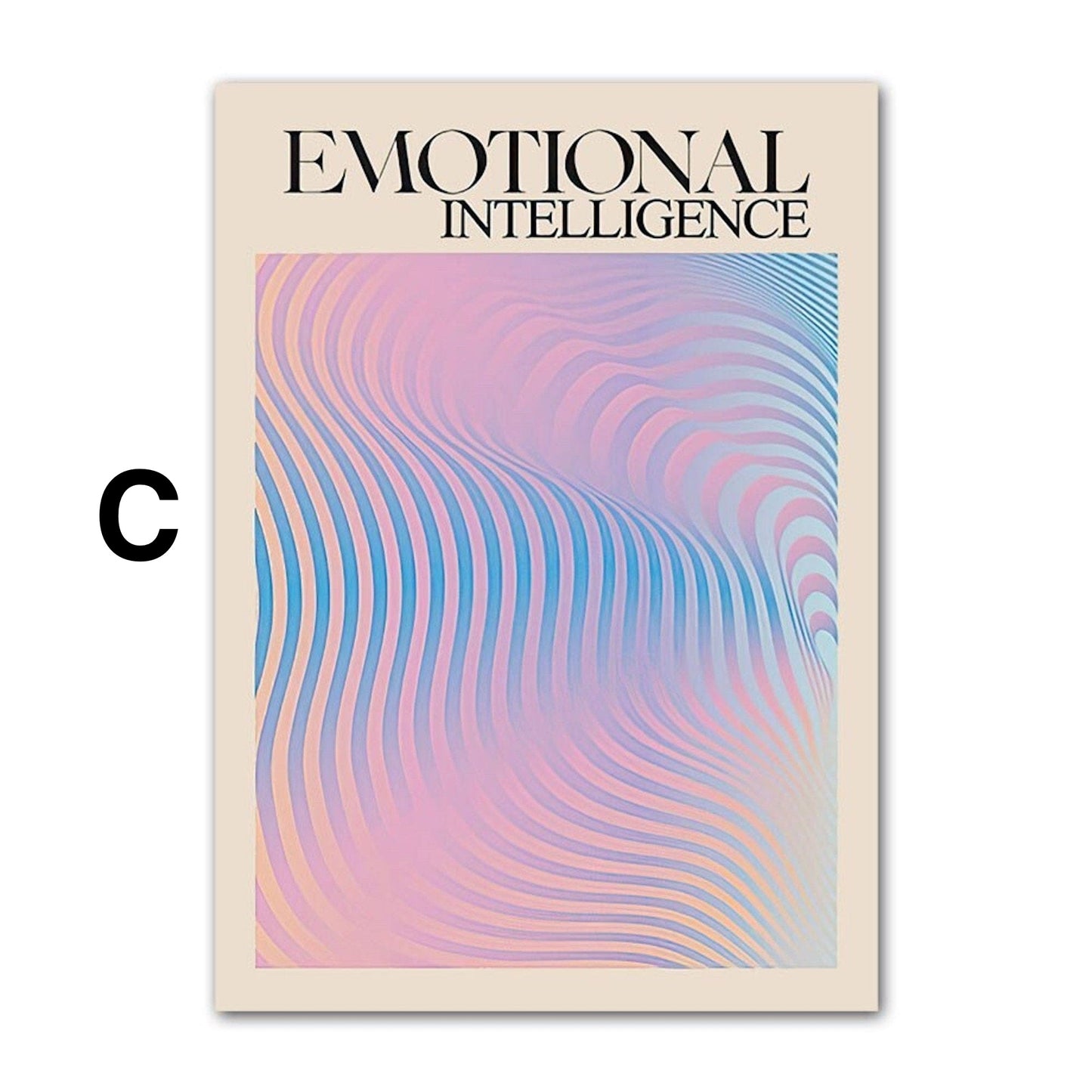 Poster Emotionale Intelligenz, Schwingungs Frequenz als Deko Print ohne Rahmen