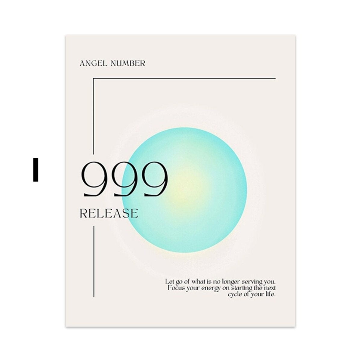 Poster Engelszahlen dreier Reihe 111 bis 999 mit Bedeutungstext als Deko Print ohne Rahmen