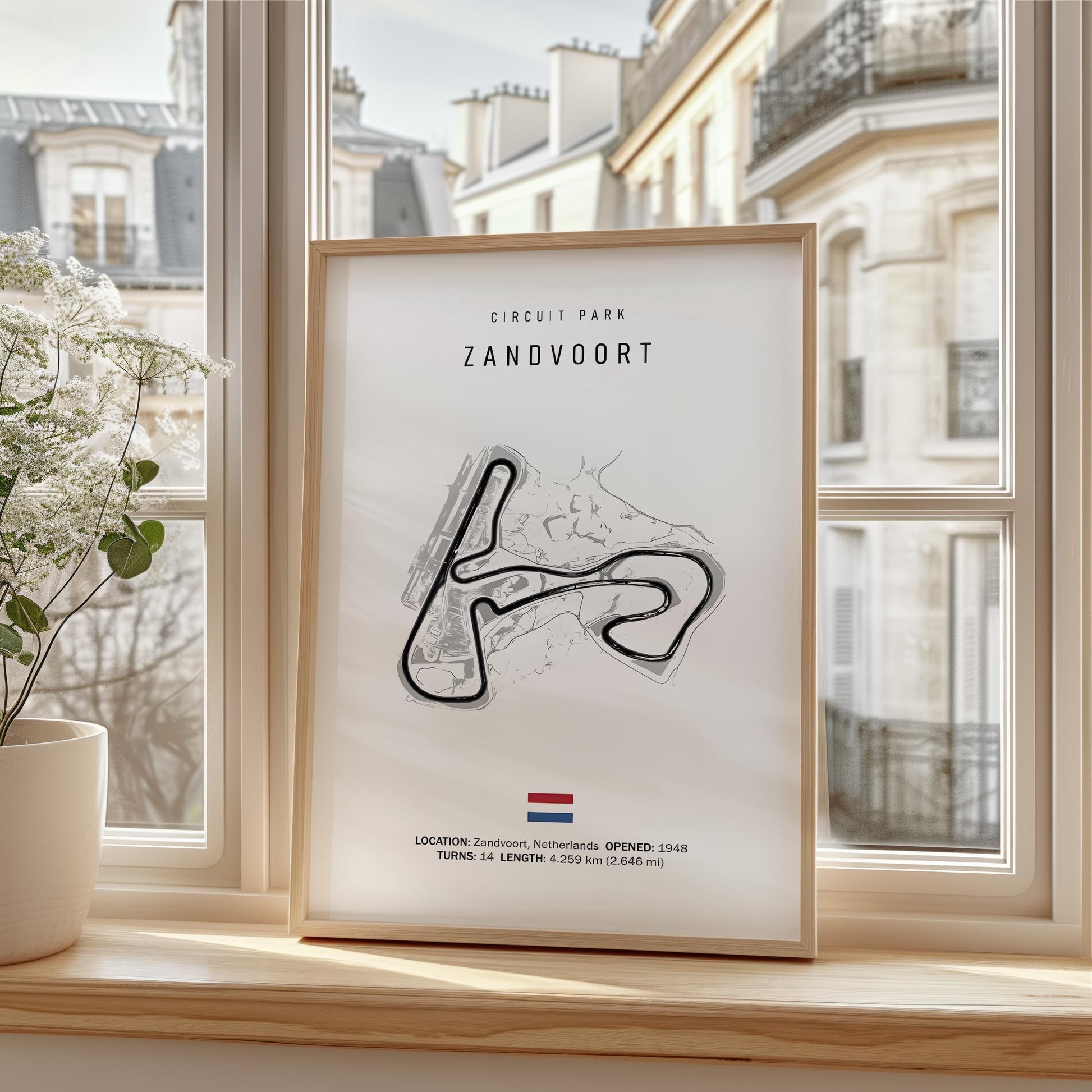 Poster Formel 1 2025 Rennstrecke Zandvoort Netherlands · Geschenkidee · Großer Preis von Zandvoort · Deko Print ohne Rahmen - justgoodmood