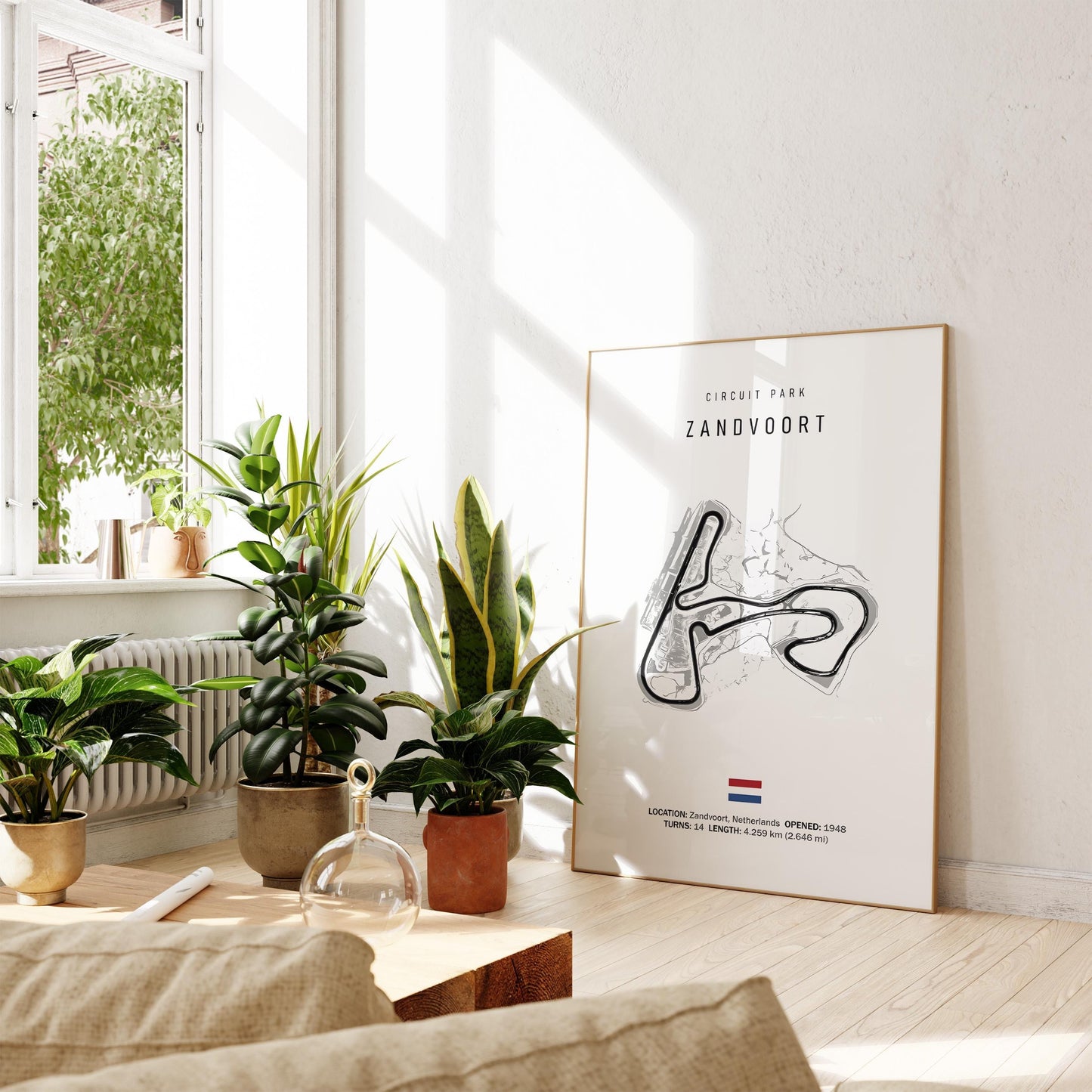 Poster Formel 1 2025 Rennstrecke Zandvoort Netherlands · Geschenkidee · Großer Preis von Zandvoort · Deko Print ohne Rahmen - justgoodmood