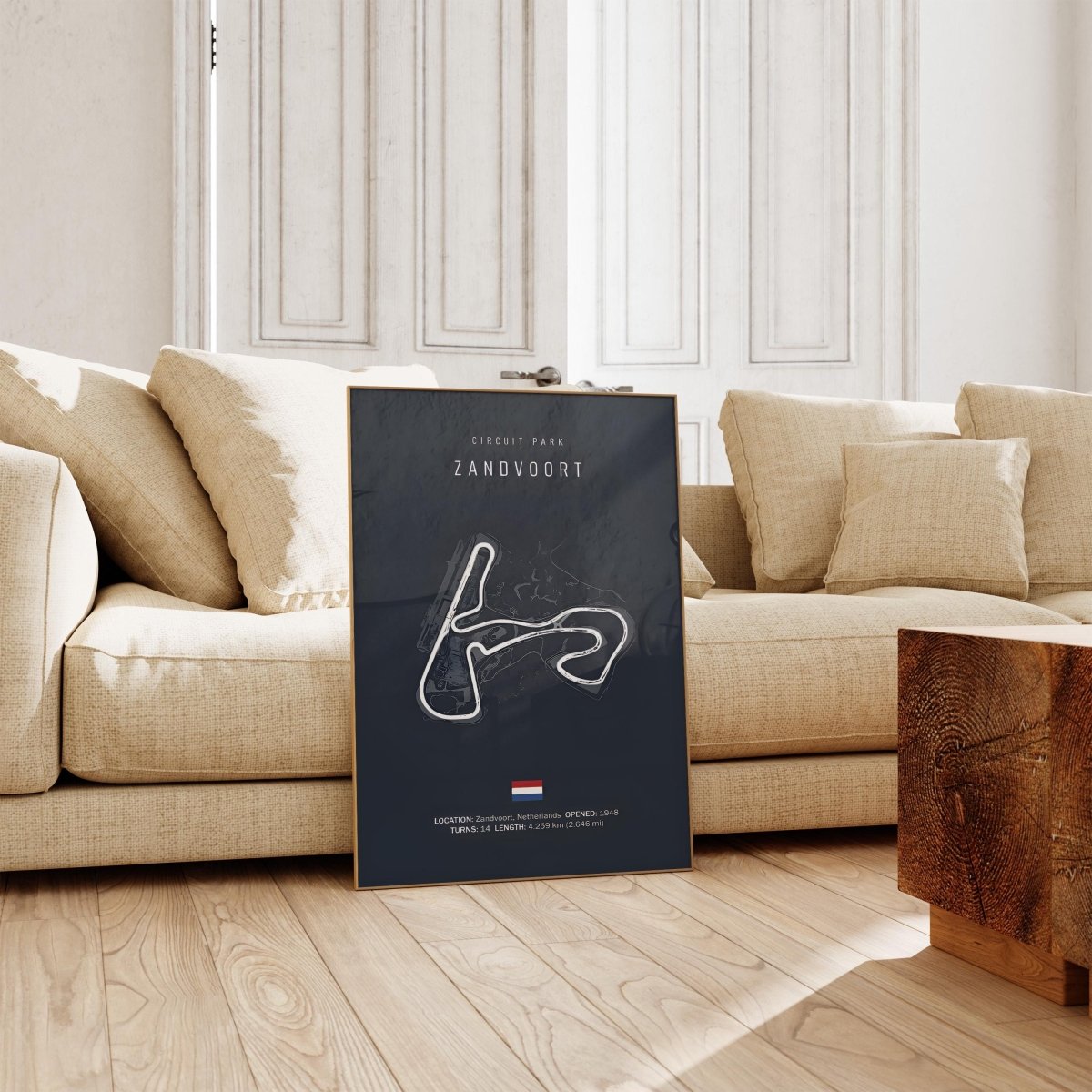 Poster Formel 1 2025 Rennstrecke Zandvoort Netherlands · Geschenkidee · Großer Preis von Zandvoort · Deko Print ohne Rahmen - justgoodmood
