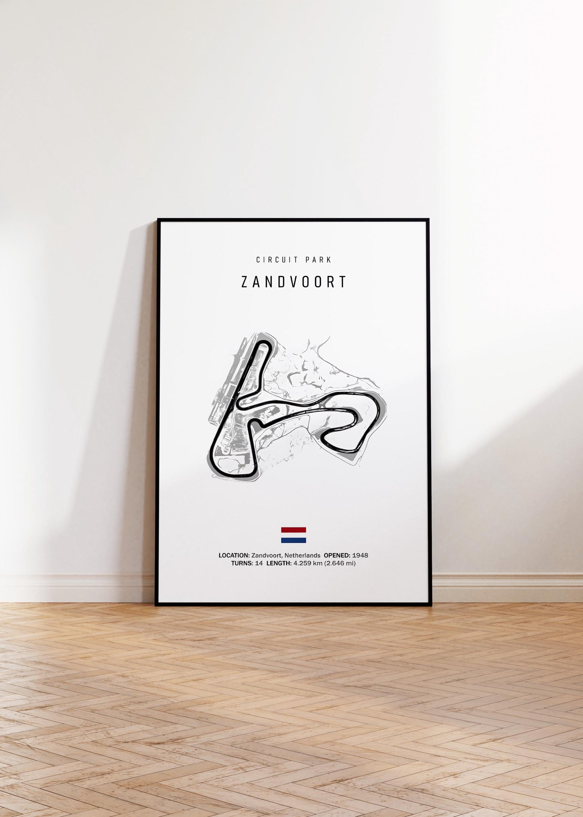 Poster Formel 1 2025 Rennstrecke Zandvoort Netherlands · Geschenkidee · Großer Preis von Zandvoort · Deko Print ohne Rahmen - justgoodmood