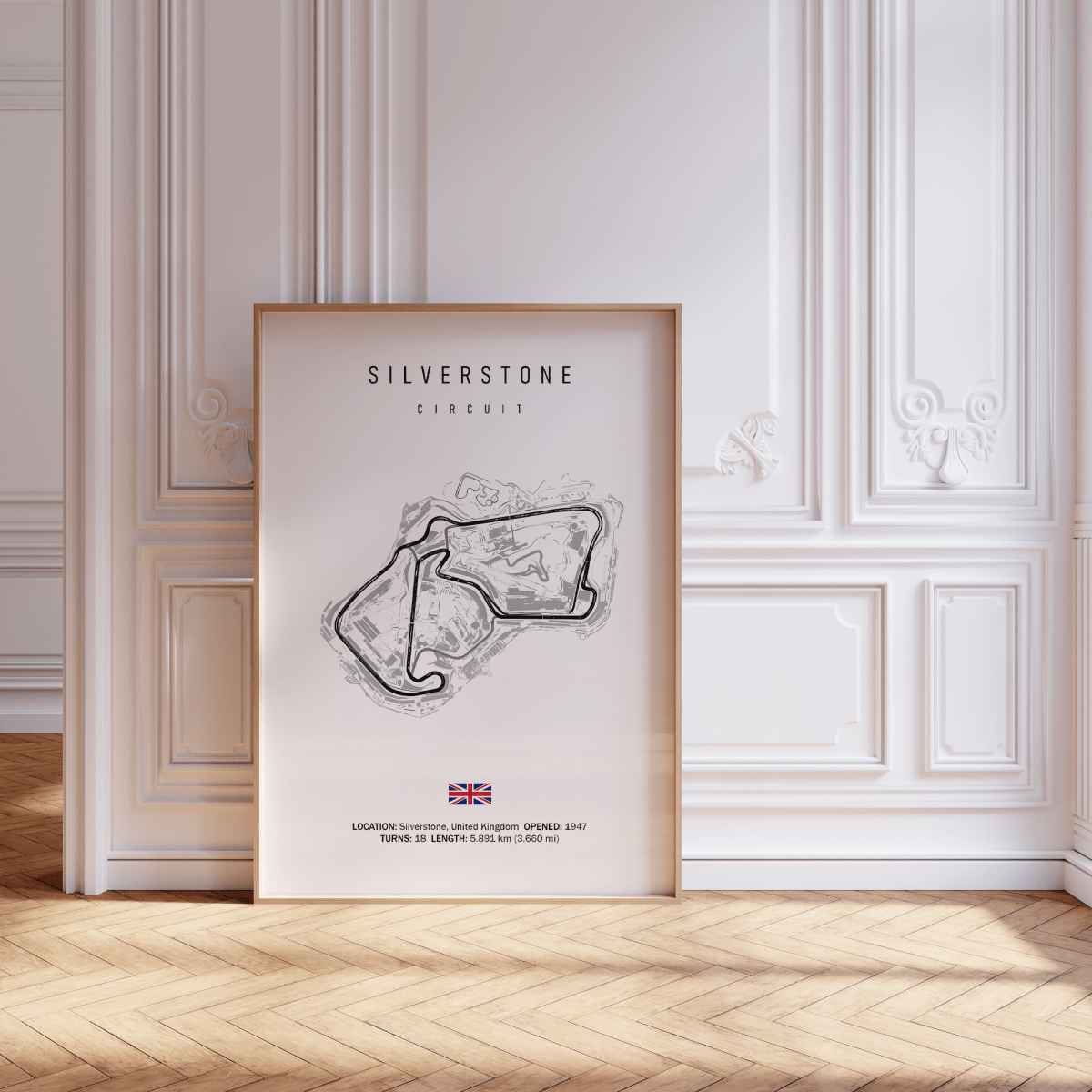 Poster Formel 1 2026 Rennstrecke Silverstone England · Geschenkidee · Großer Preis von Silverstone · Deko Print ohne Rahmen - justgoodmood