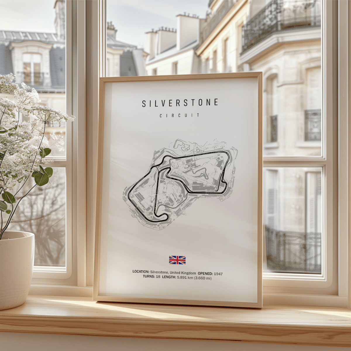 Poster Formel 1 2026 Rennstrecke Silverstone England · Geschenkidee · Großer Preis von Silverstone · Deko Print ohne Rahmen - justgoodmood