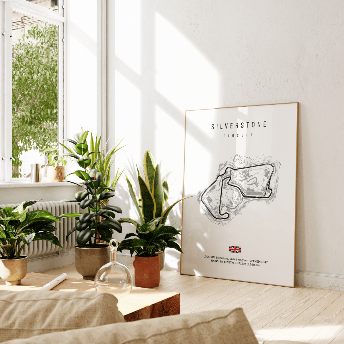 Poster Formel 1 2026 Rennstrecke Silverstone England · Geschenkidee · Großer Preis von Silverstone · Deko Print ohne Rahmen - justgoodmood