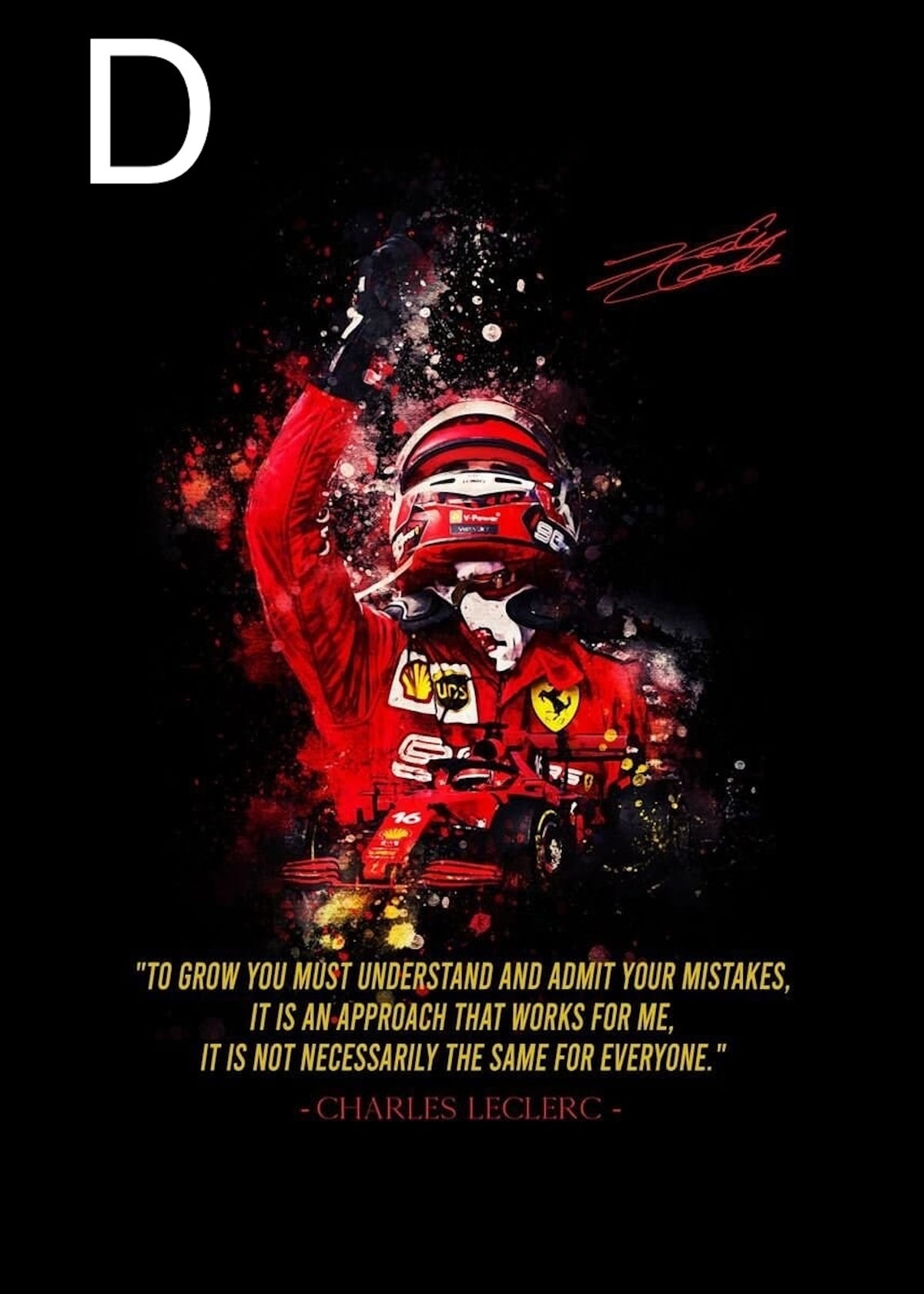 Poster Formel 1 Rennfahrer Legenden Sprüche · Deko Print ohne Rahmen