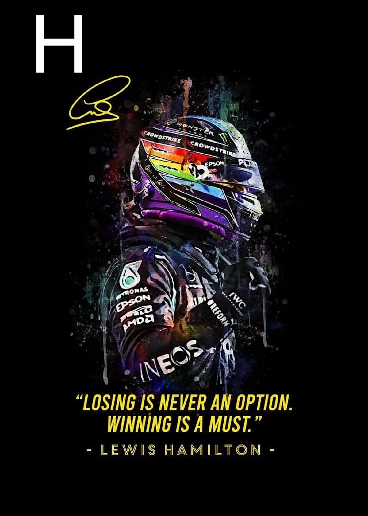 Poster Formel 1 Rennfahrer Legenden Sprüche · Deko Print ohne Rahmen