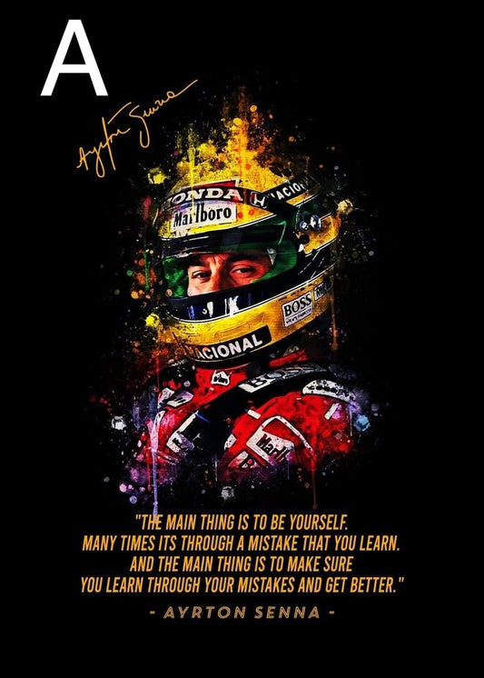 Poster Formel 1 Rennfahrer Legenden Sprüche · Deko Print ohne Rahmen