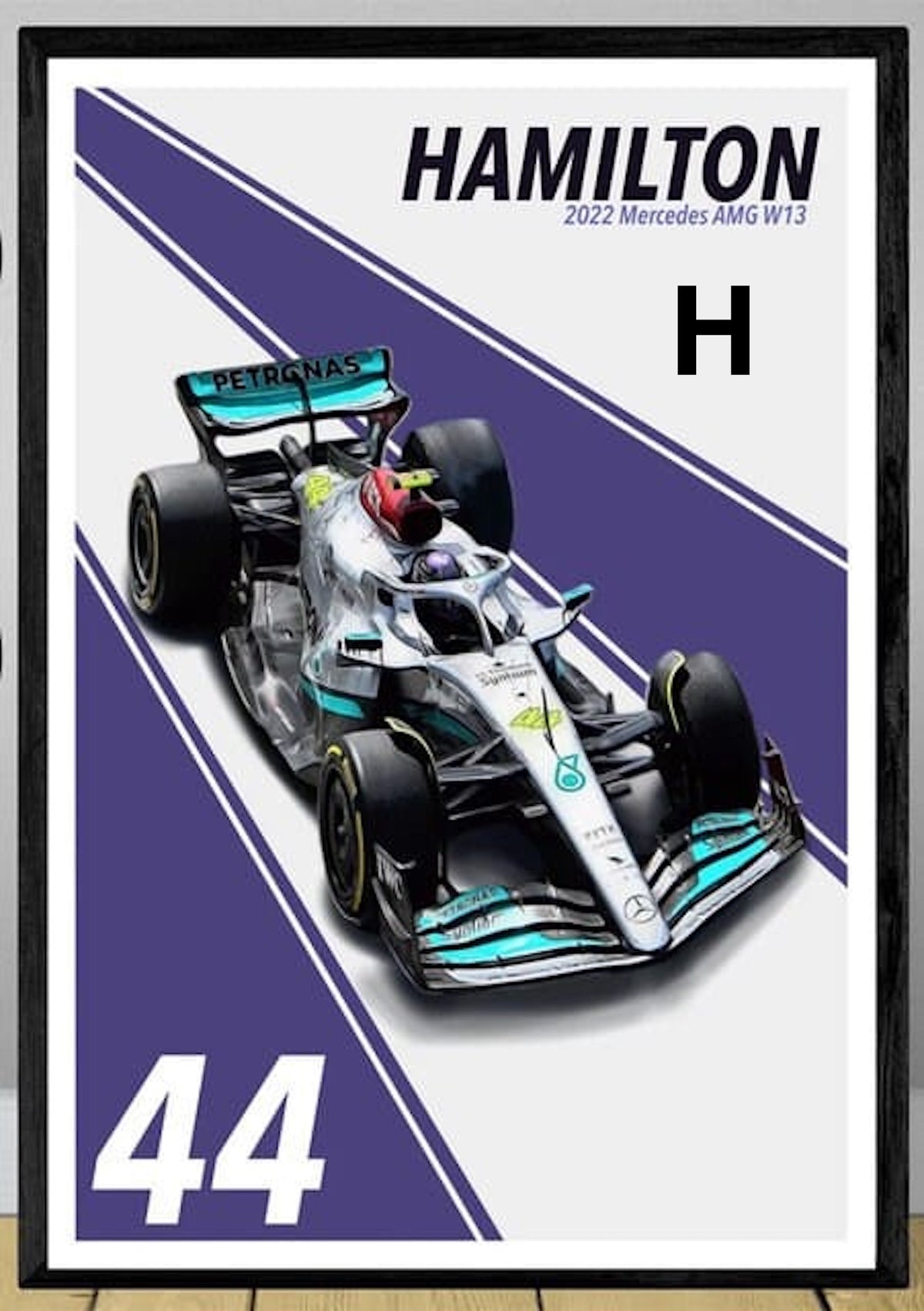 Poster Formel 1 Rennwagen Grand Prix Rennfahrer ·  Deko Print ohne Rahmen