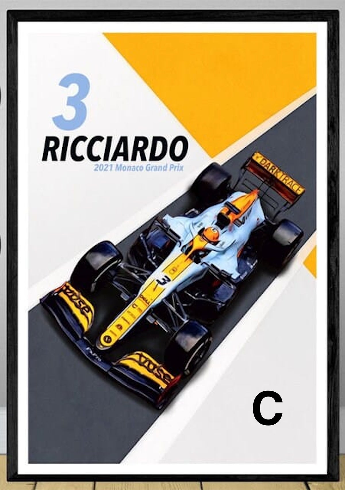 Poster Formel 1 Rennwagen Grand Prix Rennfahrer ·  Deko Print ohne Rahmen