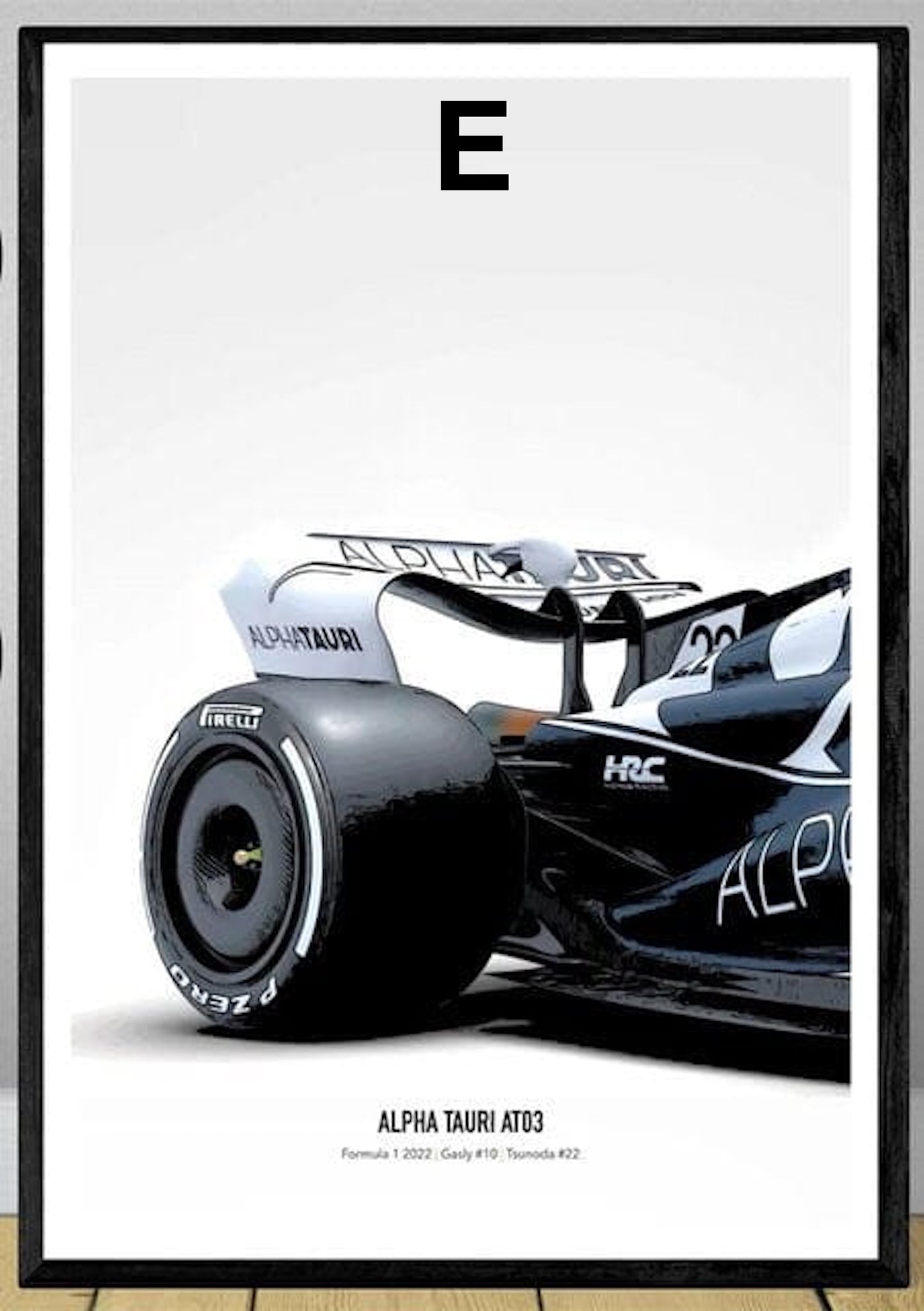 Poster Formel 1 Rennwagen Grand Prix Rennfahrer Namen Wagen Nummer ·  Deko Print ohne Rahmen