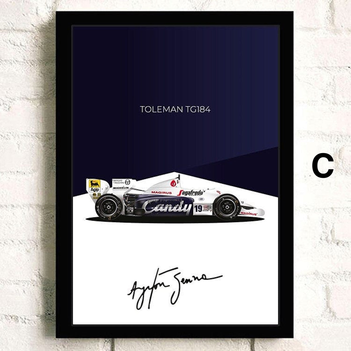 Poster Formel 1 Rennwagen Grand Prix Rennfahrer Signature   ·  Deko Print ohne Rahmen