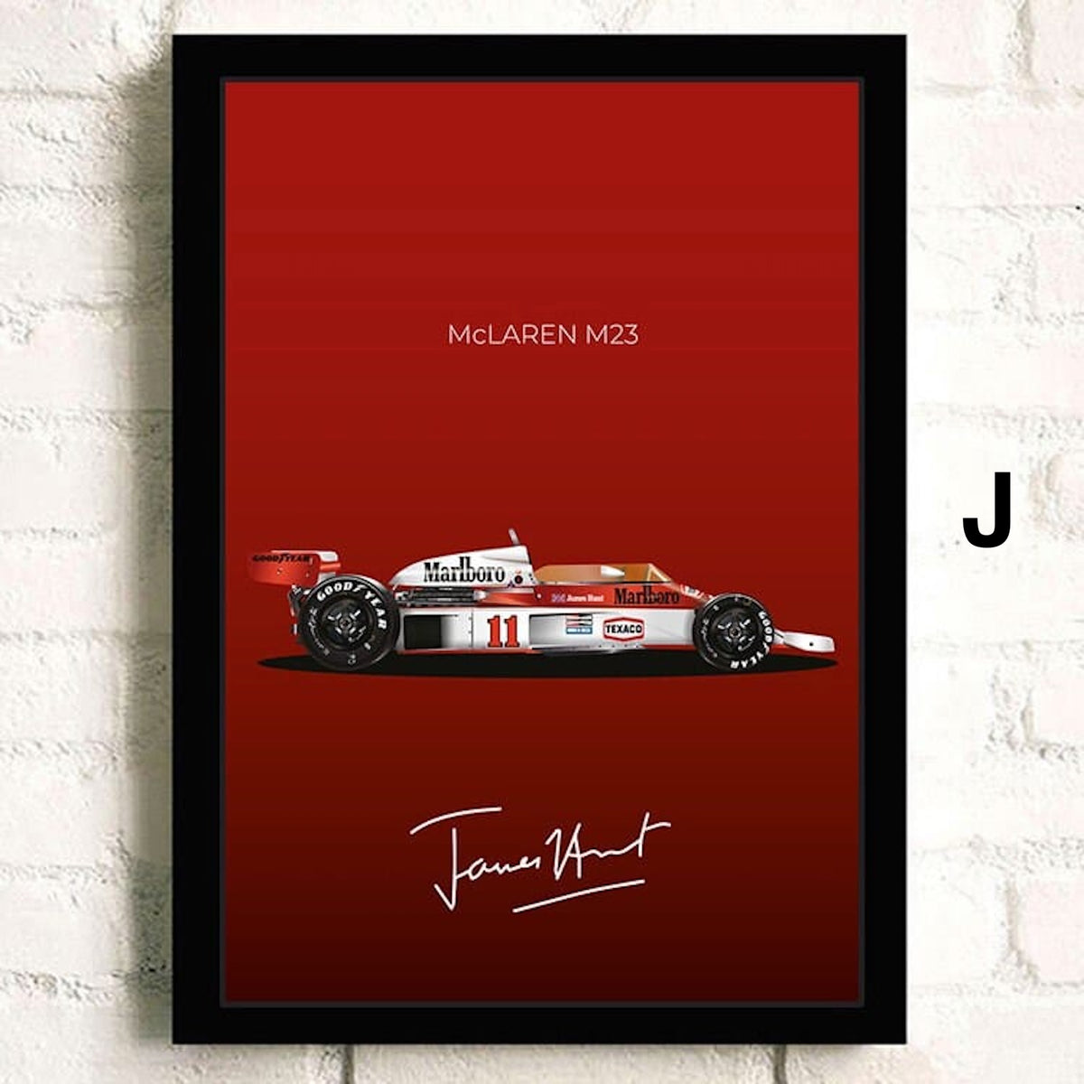 Poster Formel 1 Rennwagen Grand Prix Rennfahrer Signature   ·  Deko Print ohne Rahmen