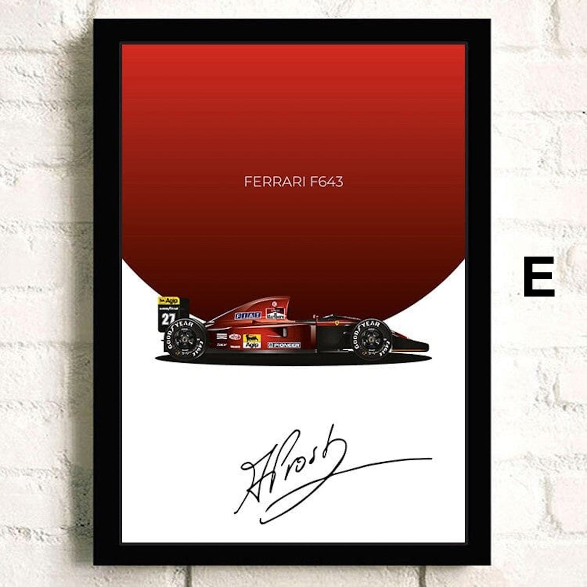 Poster Formel 1 Rennwagen Grand Prix Rennfahrer Signature   ·  Deko Print ohne Rahmen