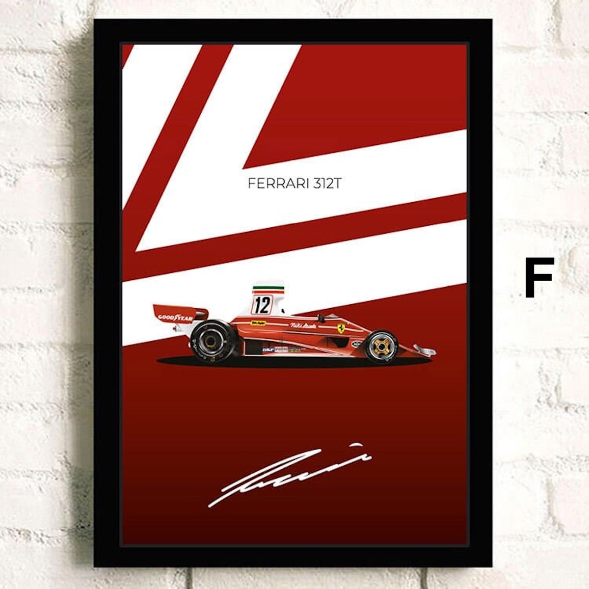 Poster Formel 1 Rennwagen Grand Prix Rennfahrer Signature   ·  Deko Print ohne Rahmen
