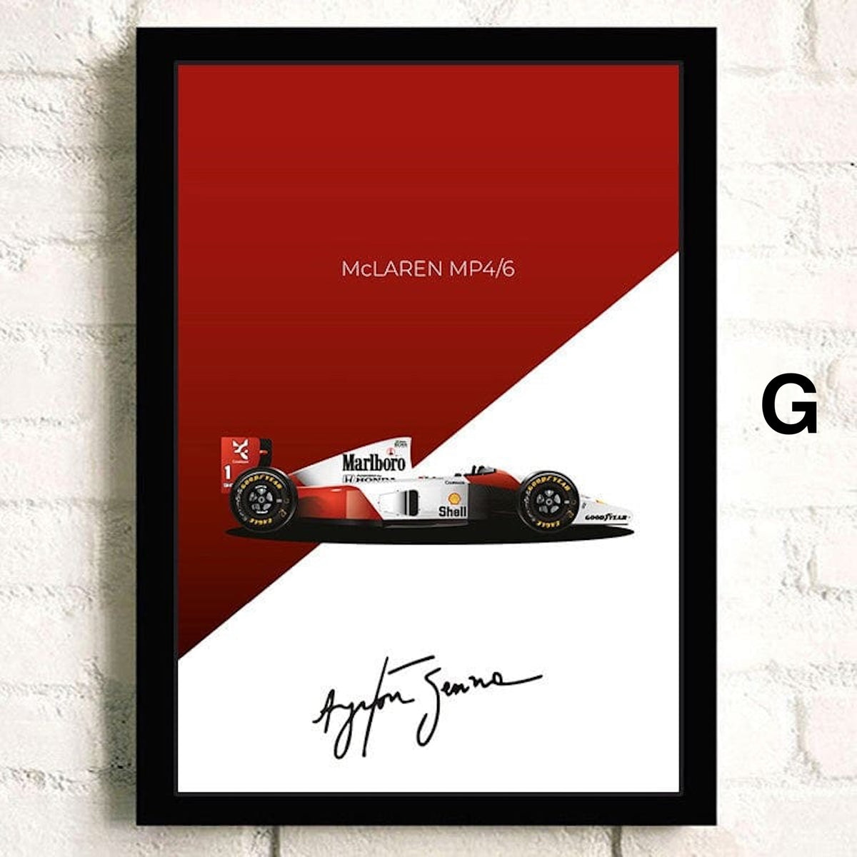 Poster Formel 1 Rennwagen Grand Prix Rennfahrer Signature   ·  Deko Print ohne Rahmen