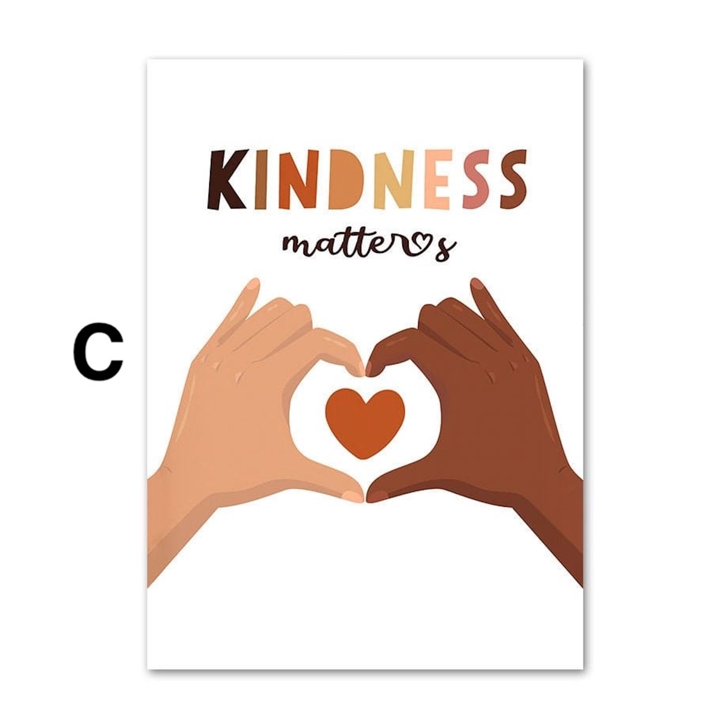 Poster Frieden Liebe Freundlich als Deko Print ohne Rahmen