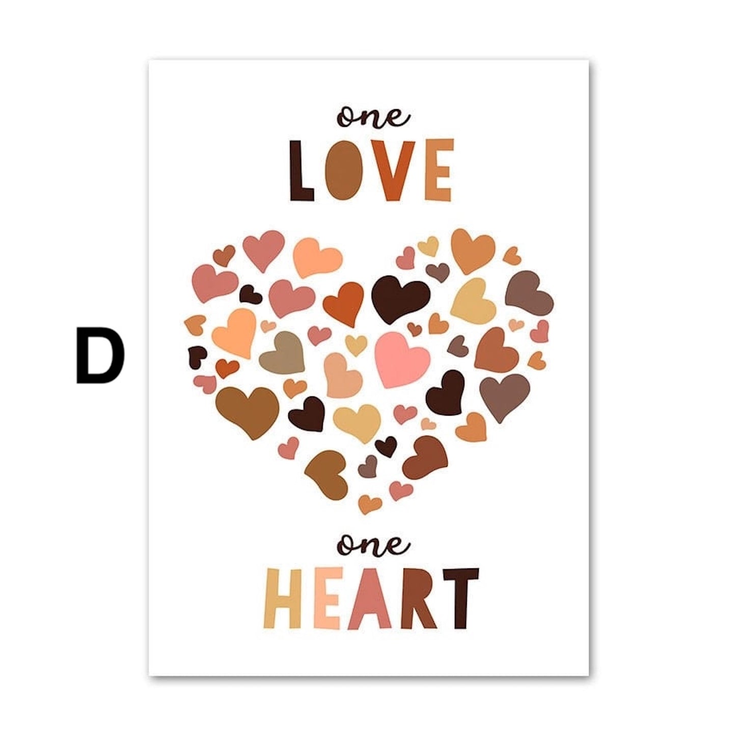 Poster Frieden Liebe Freundlich als Deko Print ohne Rahmen