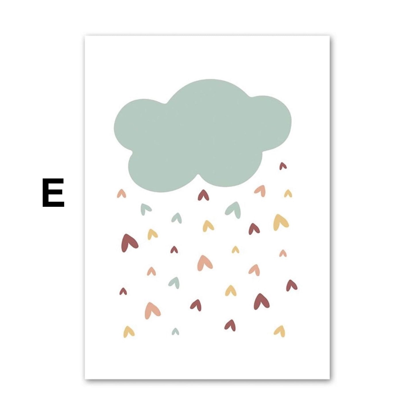 Poster für Kinderzimmer mit Sonne und Regenbogen als Deko Print ohne Rahmen