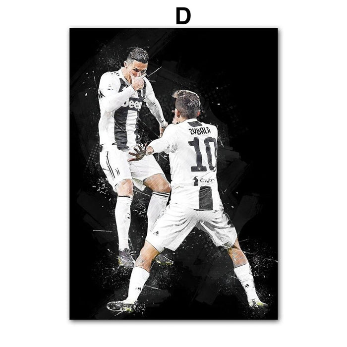 Premium Ronaldo Poster auf Baumwollcanvas – JUSTGOODMOOD