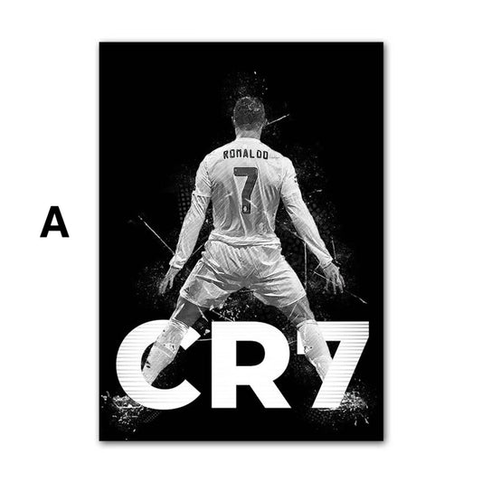 Poster Fußball Christiano Ronaldo Jubel mit Pokal als Deko Print ohne Rahmen