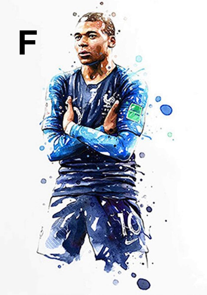 Poster Mbappe & Ronaldo – Premium Baumwoll-Print