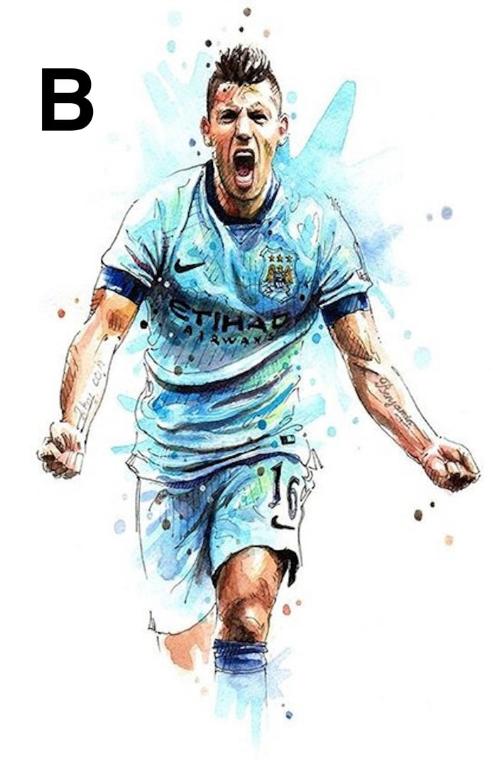 Poster Mbappe & Ronaldo – Premium Baumwoll-Print