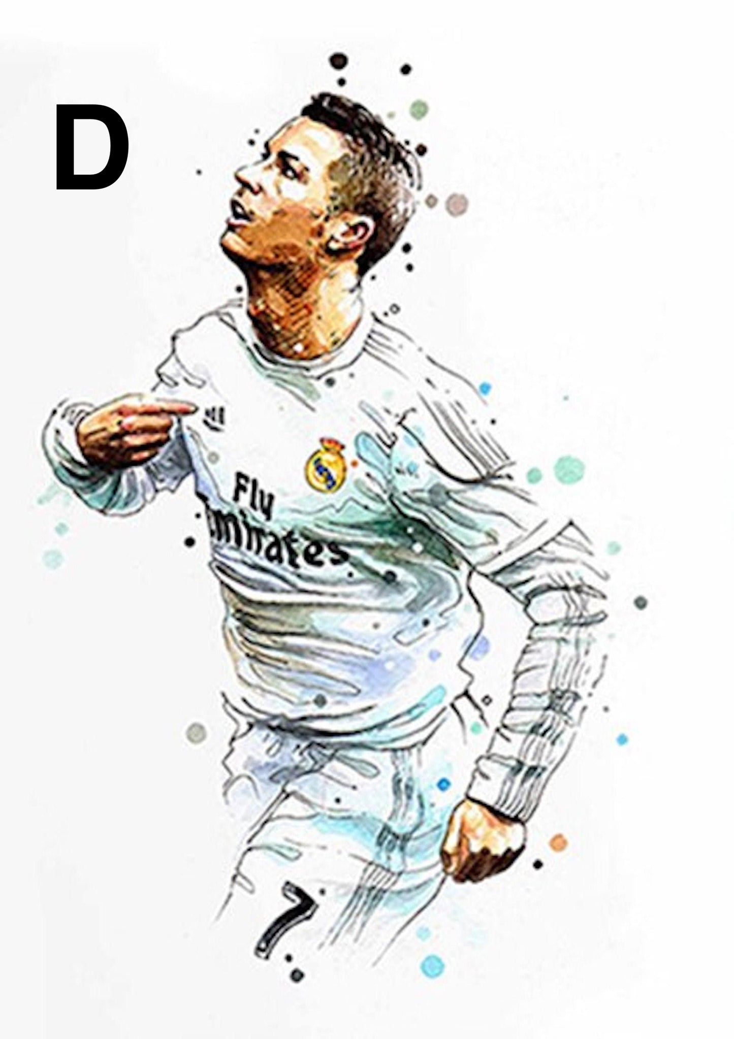 Poster Fußballspieler Tor Jubel Kylian Mbappe und Christiano Ronaldo als Deko Print ohne Rahmen