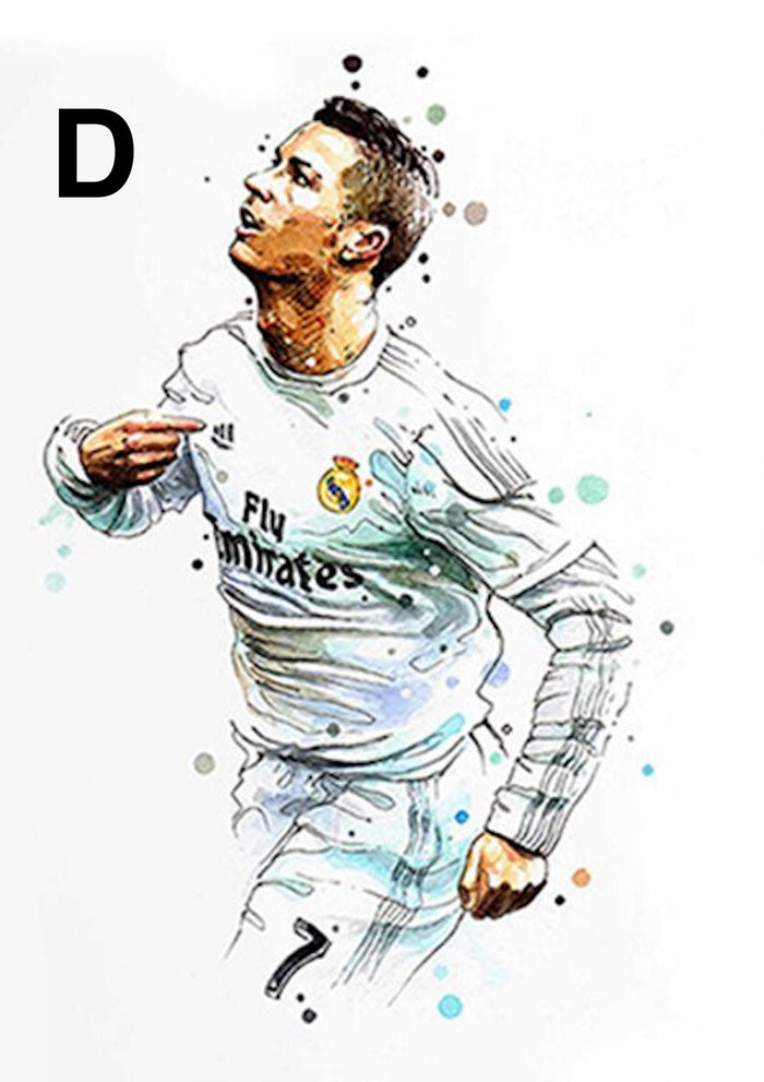 Poster Mbappe & Ronaldo – Premium Baumwoll-Print