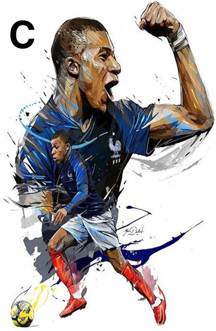Poster Mbappe & Ronaldo – Premium Baumwoll-Print
