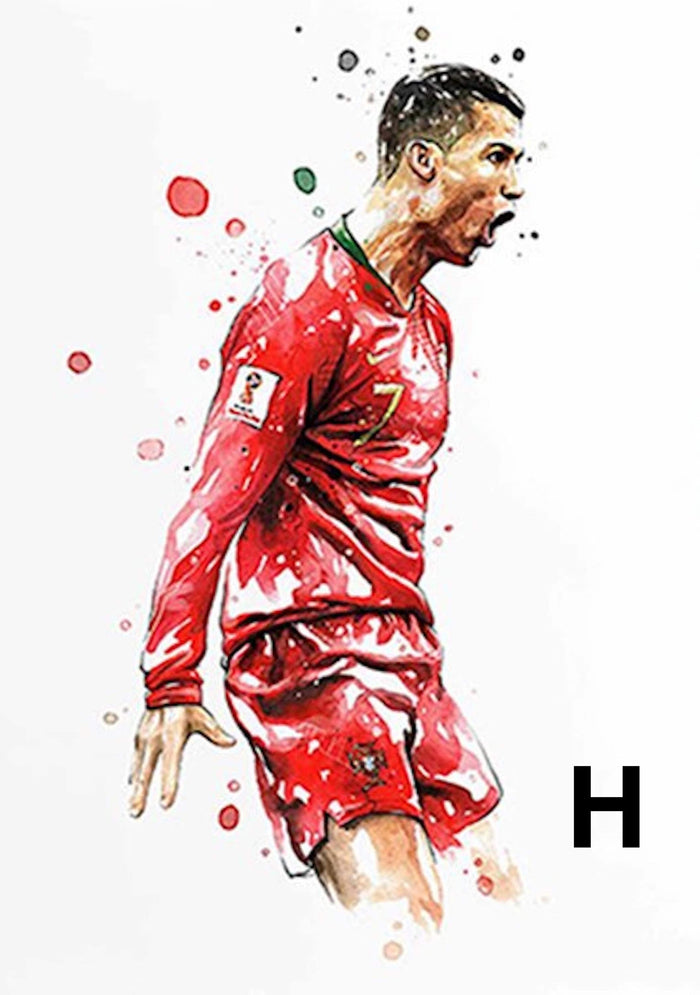 Poster Mbappe & Ronaldo – Premium Baumwoll-Print