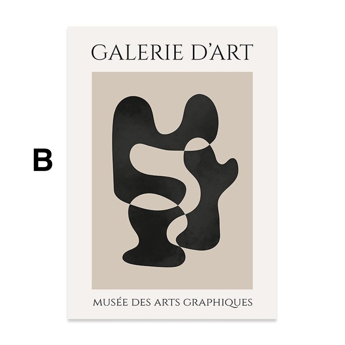 Poster Galerie Kunst Kreis und Körperformen als Deko Print ohne Rahmen