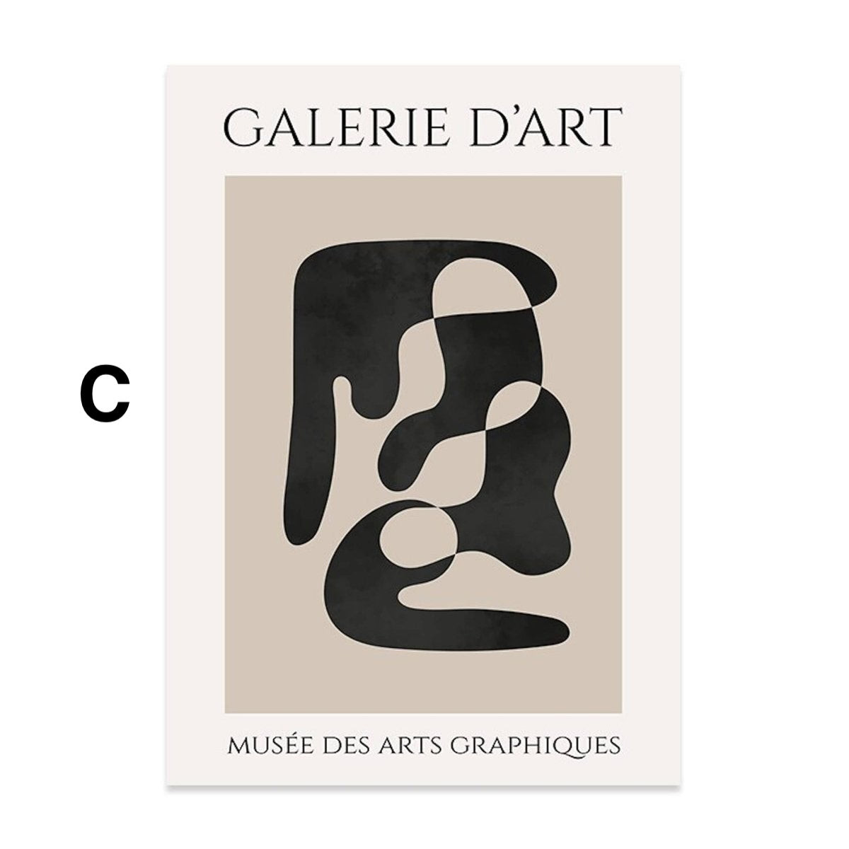 Poster Galerie Kunst Kreis und Körperformen als Deko Print ohne Rahmen