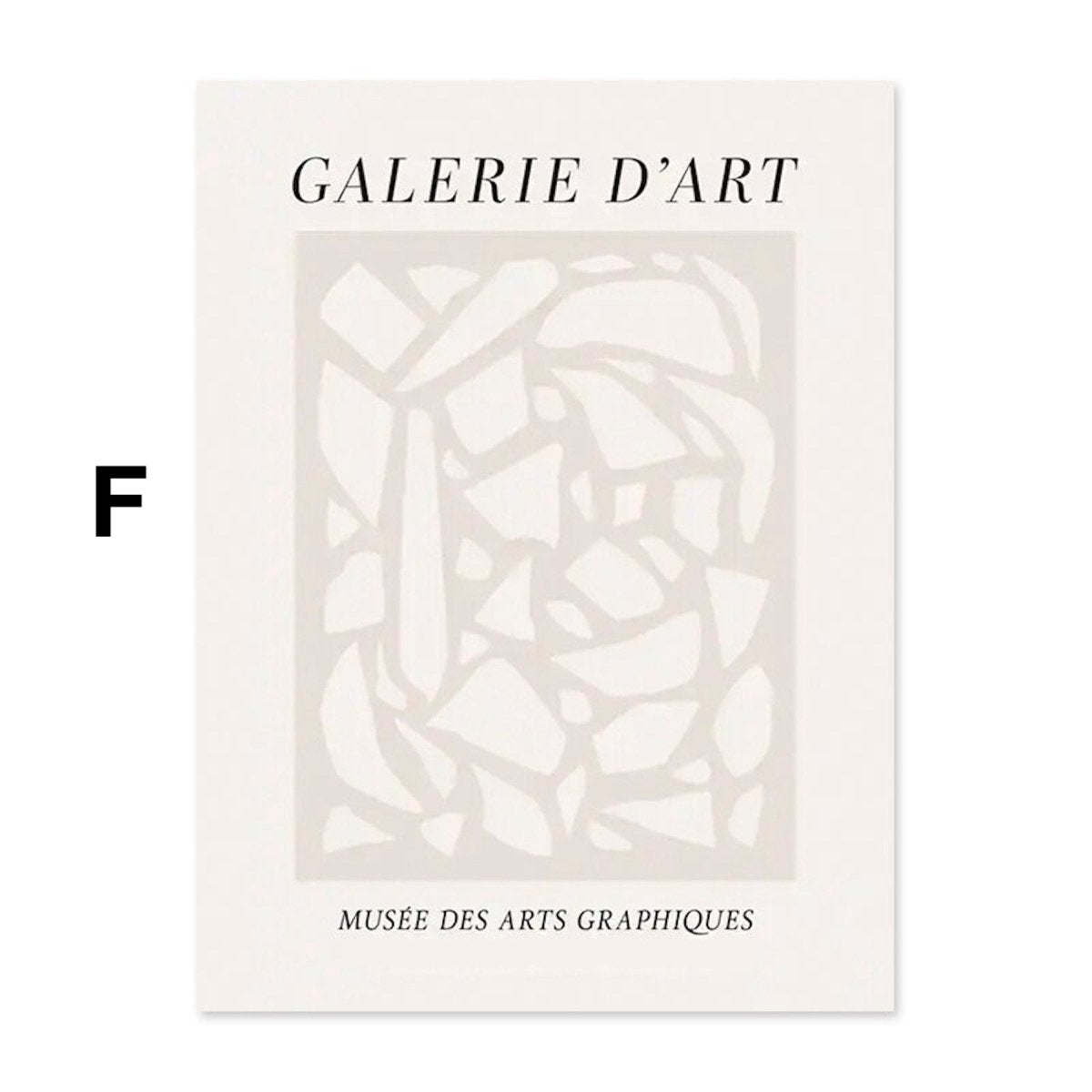Poster face lines and abstract shapes as a decorative print without a frame