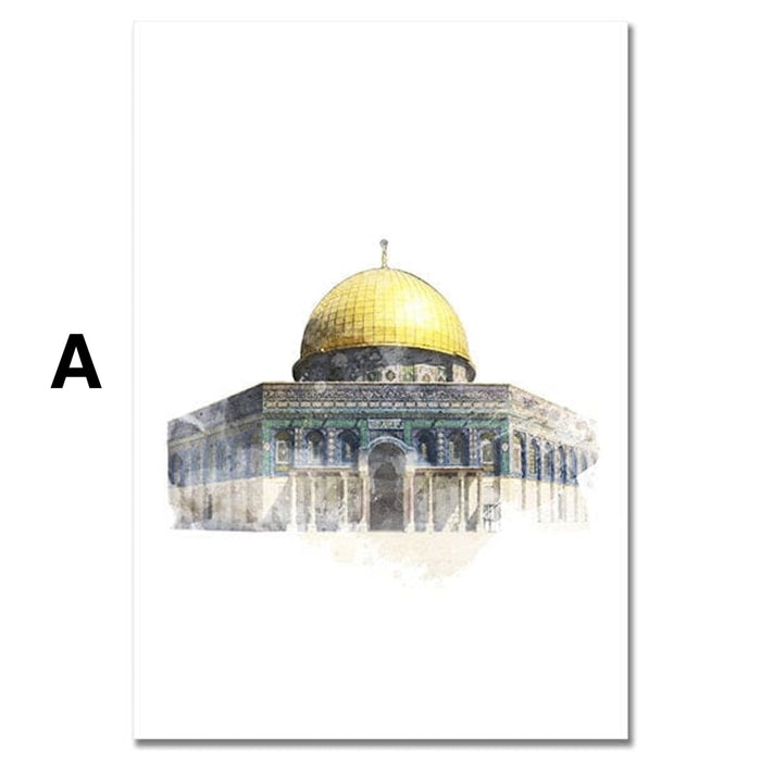 JUSTGOODMOOD Al Aqsa & Kaaba Poster – Museum-Qualität