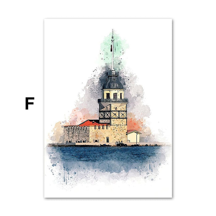 JUSTGOODMOOD Kaaba Ayasofia Poster – Museum-Qualität