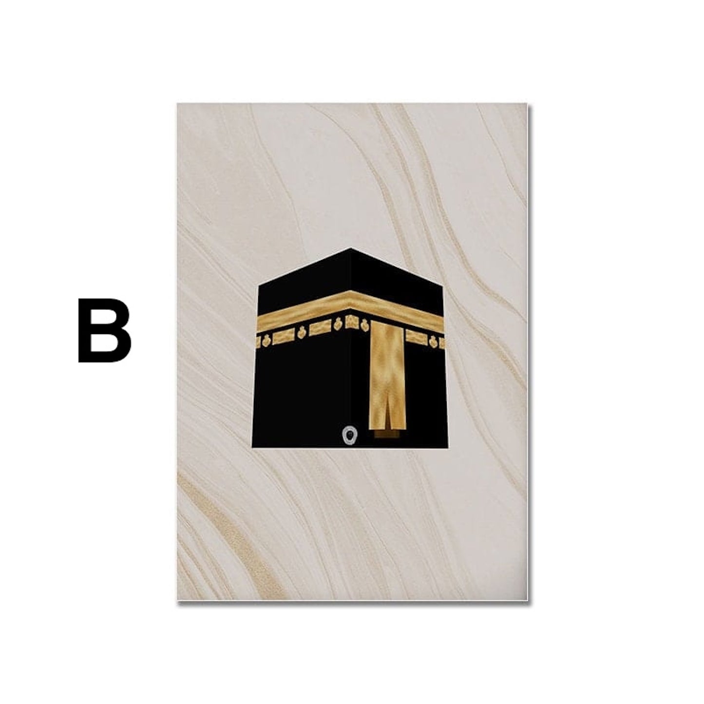 Poster  Kalligraphie Moschee Mekka Kaaba · Wandbilder Wohnzimmer & Schlafzimmer · Wand Deko · Kunst Druck · ohne Rahmen