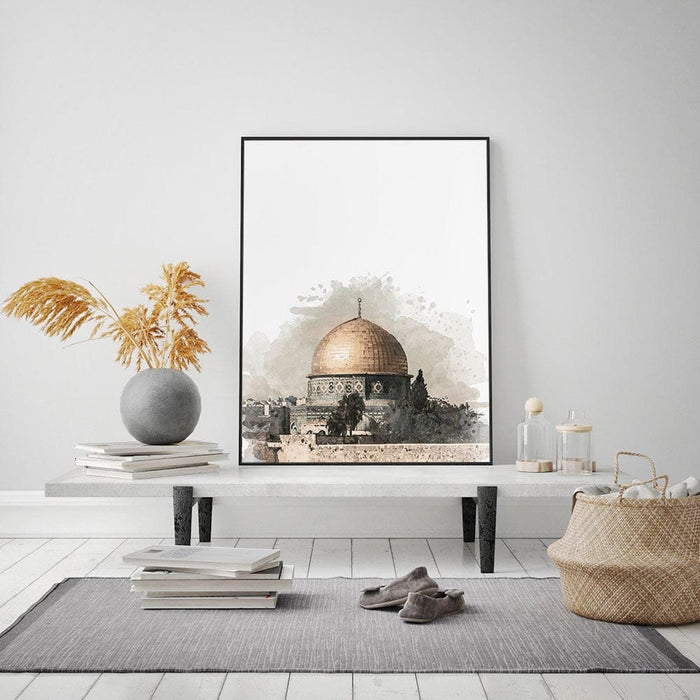 Poster Moschee Mekka Kaaba – Premium Baumwolle