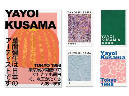 Poster Japan Tokyo Yayoi Kusama Pumpkin | Pictures living room | Murals Bedroom | Deco print without frame | Pictures set art print